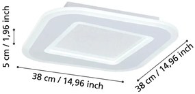 Eglo 901234 - Plafoniera LED dimmerabile MACCHIONI LED/20W/230V bianco + +TC