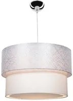 Lampada a sospensione in tessuto colore bianco Polo MDL2857