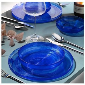 Servizio da tavola 18 pezzi, blu/vetro