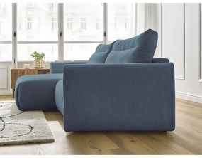 Divano angolare blu Aden – Bobochic Paris