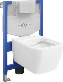 Mexen set WC incasso struttura Fenix XS-F con copriwater Margo, bianco lucido - 6803342XX00