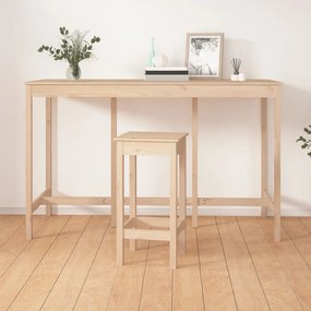 Tavolo Da Bar 180x80x110 Cm İn Legno Massello Di Pino /