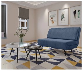 Divano letto in velluto a coste blu 140 cm Mallory - Støraa