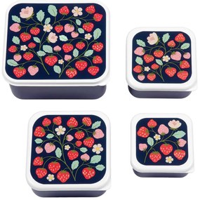 A Little Lovely Company - set di quattro scatole merenda - fragole