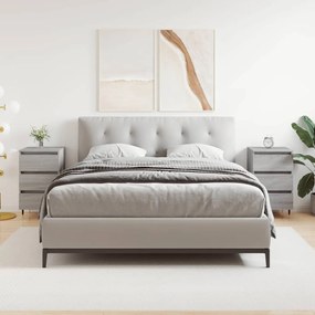 Comodini 2pz Grigio Sonoma 40x35x69 cm in Legno Multistrato