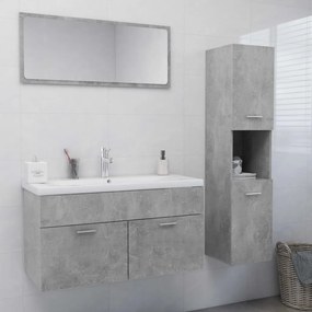 Set mobili da bagno grigio cemento in truciolato