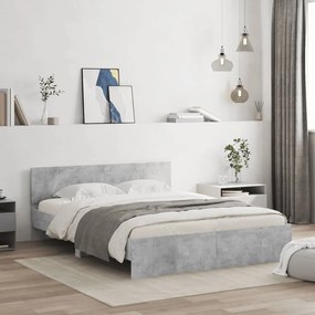 Giroletto con testiera grigio cemento 140x190 cm