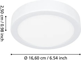 Eglo 901332 - Plafoniera LED da soffitto per il bagno FUEVA LED/7,5W/230V Ø16,6 cm IP44 bianca