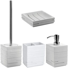 Set di accessori da bagno bianco