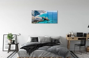 Quadro su vetro acrilico Grecia Beach Sea Coast 100x50 cm