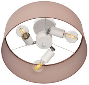 Lampadario a sospensione con supporto rigido ALBA 3xE27/15W/230V rosa