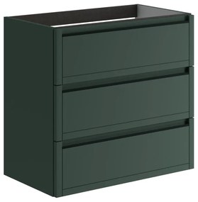 Mobile da bagno sotto lavabo Tratto verde opaco L 79.5 x H 78 x P 45.5 cm 3 cassetti, lavabo non incluso
