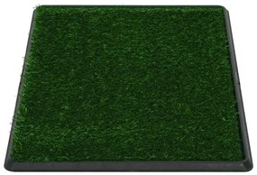 Tappetino igienico cani con erba sintetica verde 76x51x3 cm wc