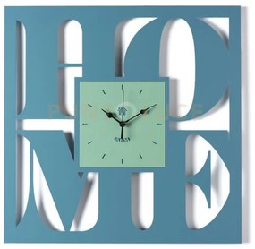 Orologio da parete di design home blu oltremare/verde acqua in ferr...