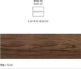 Mobile bagno 60 cm sospeso HAITI finitura Tek