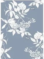 Ailanto Carta da parati Sambuco - Sketch White on Navy