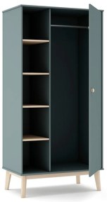 Armadio per bambini verde polveroso 90x180x52 cm Esteban – Marckeric