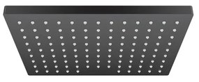 Soffione doccia HANSGROHE Vernis Shape nero in abs spazzolato L 23 x H 5.1 x P 17 cm anticalcare 1 getto