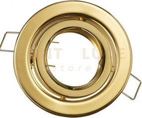 Struttura incasso reflex orientabile oro 10x10cm in metallo