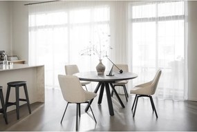 Tavolo da pranzo rotondo in rovere marrone scuro ø 135 cm Maddock - Rowico