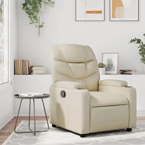 Poltrona Reclinabile Crema İn Similpelle /