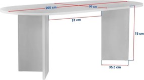 Tavolo da pranzo con effetto noce 90x200 cm Sabella – Kalune Design
