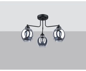 Sollux SL.1144 - Lampadario a stelo FILLAN 3xE27/60W/230V nero