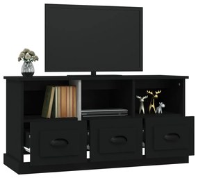 Mobile porta tv nero 100x35x50 cm in legno multistrato