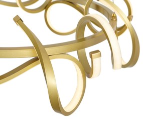 Lampada a sospensione di design oro rotonda dimmerabile a 3 livelli - Krisscross