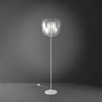 Lampada Da Terra Con Base 1 Luce Queen In Polilux Silver D60 Made In Italy