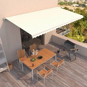 Tenda Da Sole Retrattile Manuale 600x350 Cm Crema /