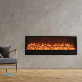 Sined Caminetto Elettrico "Amiata" Da 180 Cm C/Potenza 1500W Nero