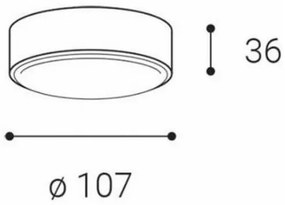LED2 - Plafoniera LED ROLO LED/6W/230V IP65 antracite