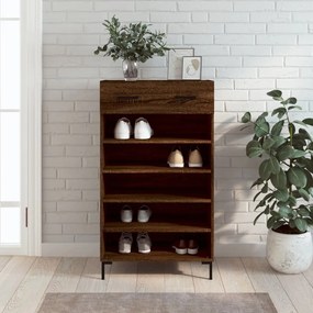 Scarpiera Rovere Marrone 60x35x105 Cm İn Legno Multistrato /