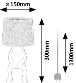 Rabalux 74218 - Lampada da tavolo SMURFY 1xE14/40W/230V bianco