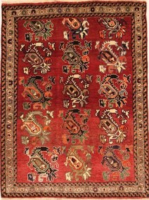 Gashghai Tappeto persiano 150 x 110 Rosso (Iran) Annodato A Mano