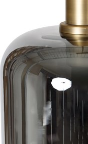 Lampada a sospensione nera con vetro oro e fumé incl. 4 PUCC - Zuzanna