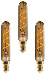 e3lighte3light - 3-pack Lampadina LED 2W (80lm) Dimmerabile T19 Golden E14