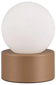 Lampada da tavolo bianco-marrone (altezza 17 cm) Countess - Trio