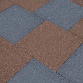 Piastrelle Anticaduta 6 Pz İn Gomma 50x50x3 Cm Grigio /