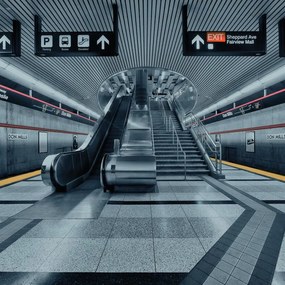 Fotomurale KOMAR Subway, Multicolore 368X254 cm