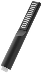 Doccetta monogetto da 23,5 cm nero opaco in ABS anticalcare Hidra