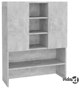 vidaXL Mobile per Lavatrice Grigio Cemento 70,5x25,5x90 cm