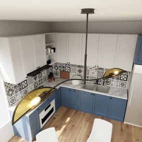 Lampadario a sospensione con supporto rigido LOTUS 2xE14/10W/230V nero/oro