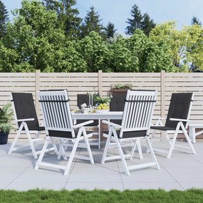 Cuscini Per Sedie 6 Pz Neri 120x50x3 Cm İn Tessuto /