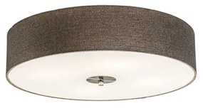 Lampada da soffitto rustica color tortora 50 cm - Drum Jute