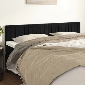 Testiere 2 Pz Nere 100x5x78/88 Cm İn Velluto /