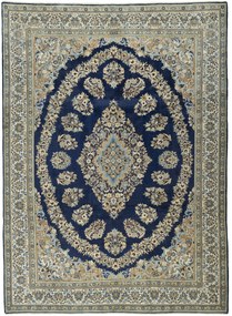 Ghom Tappeto 430x320 Blu (Iran) Annodato A Mano