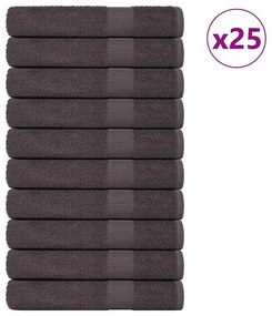 Asciugamani 25 Pz Antracite 100x200 Cm 360 G/m² 100% Cotone /