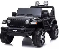 Macchina Elettrica per Bambini 12V 2 Posti con Licenza Jeep Wrangler Rubicon Nera